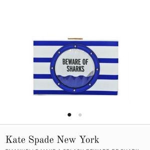 Kate Spade ♠️ MAKE A SPLASH BEWARE OF SHARK CLUTCH